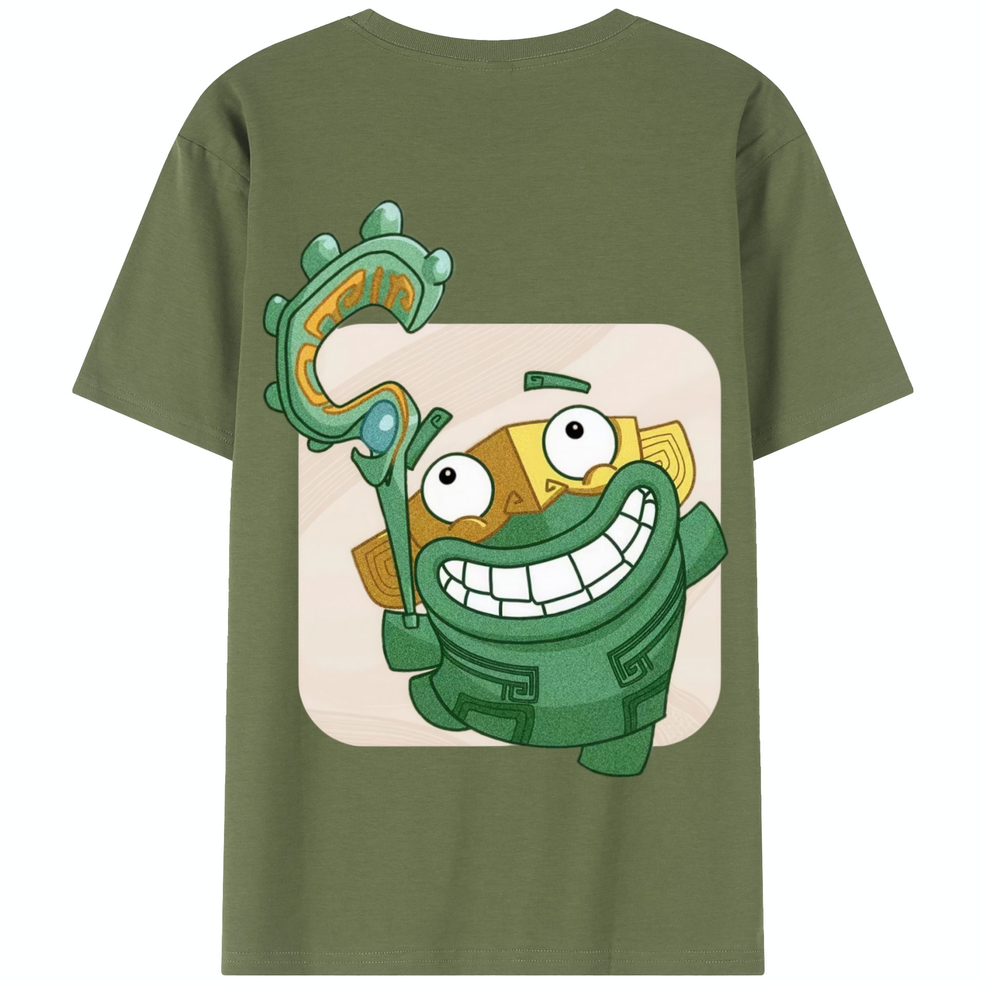 （画像用） Ne Zha 2 ナタ 魔童の大暴れ 綿100％半袖Tシャツ（背面プリント）